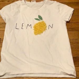 Zara white lemon short sleeve